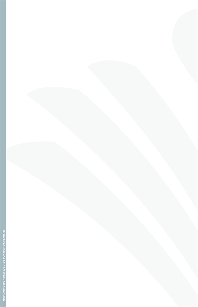 Show details for Honoring Donors a Guide for Donor Families