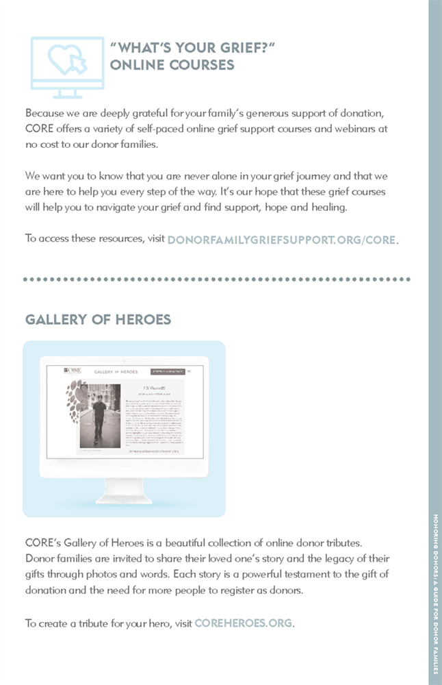 Show details for Honoring Donors a Guide for Donor Families