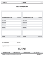 Picture of Disclosure Form - Four 4 part NCR forms page 4