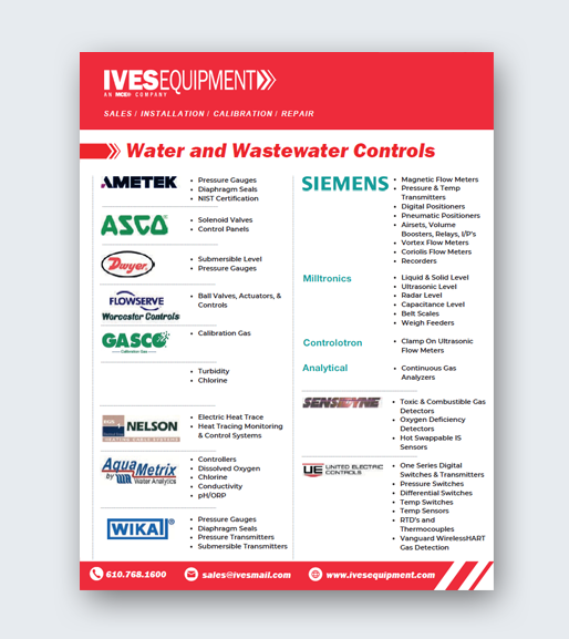 Show details for FC-Ives Equipment Water and Wastewater Controls Line Card 11-24