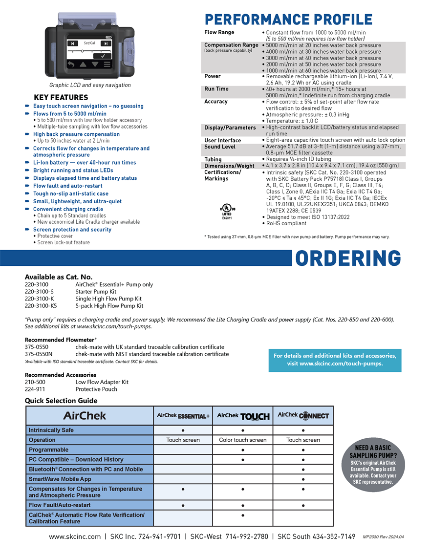 Picture of Pump_AirChek Essential+_FLY_MP2030 Iss2023