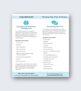 Show details for Psychiatric Associates Brochure