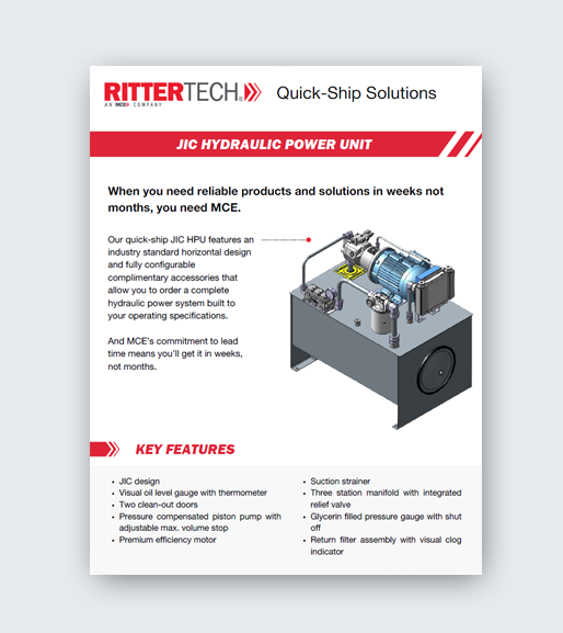 Show details for FP [RitterTech] JIC Hydraulic Power Unit Sell Sheet 2024
