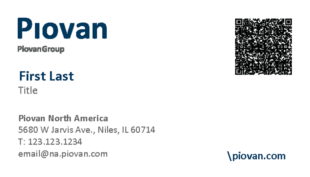 Show details for Piovan QR Business Card