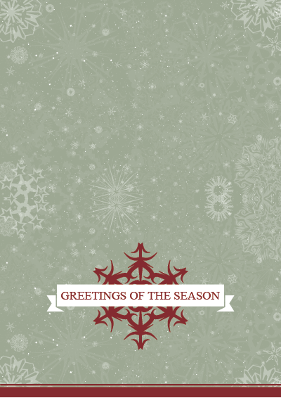 Picture of Holiday Card Red Snowflake