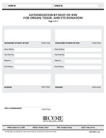 Picture of Authorization Form by Next of Kin- Four 4 part NCR forms Page 4