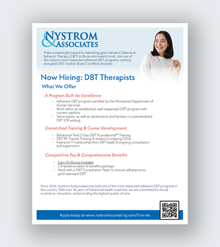 Show details for Downloadable DBT Therapist Hiring Flyer