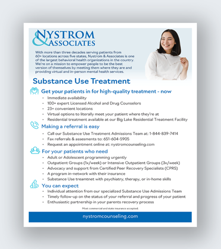 Show details for Downloadable Substance Use Referral Flyer