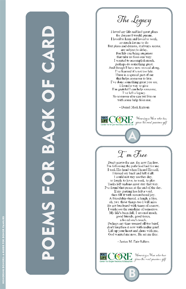 Show details for Honoring Donors a Guide for Donor Families