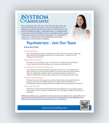 Show details for Downloadable MN Psychiatrist Hiring Flyer